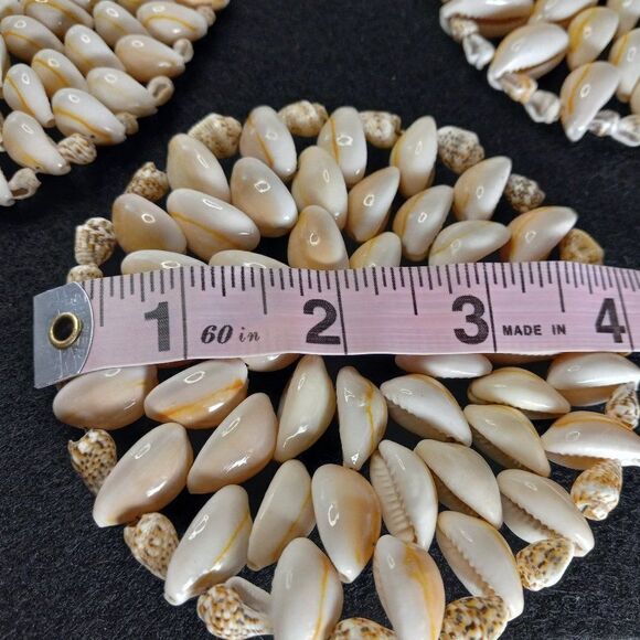 Handmade Seashell Mat/Coasters (3) cottage core Grandma core kitsch - Picture 3 of 5